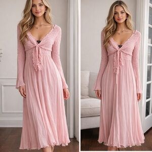 NWT Komarov 2 Piece Midi Dress in Powder Pink